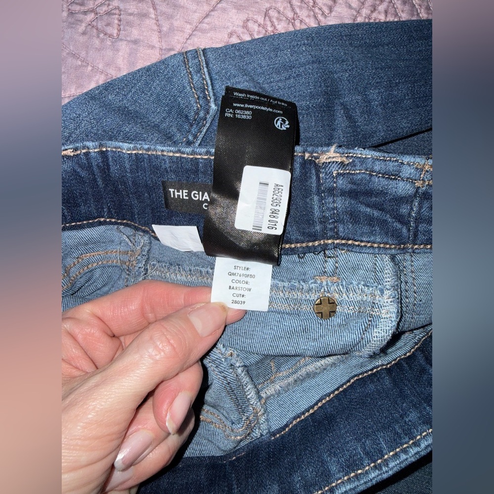 Liverpool Dark Blue Ankle Jeans - Picture 13 of 14